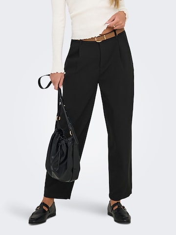ONLY - Loosefit Pantalón plisado 'ONLADI' en negro: frente