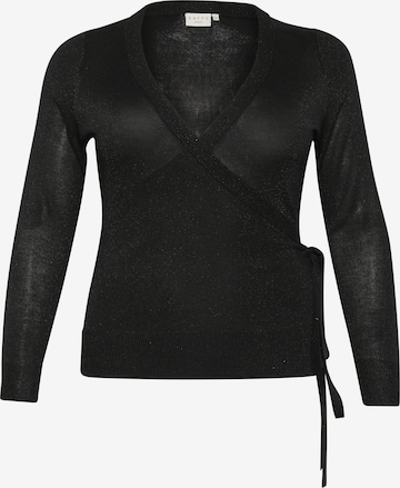 KAFFE CURVE Knit cardigan 'Ankre' in Black: front