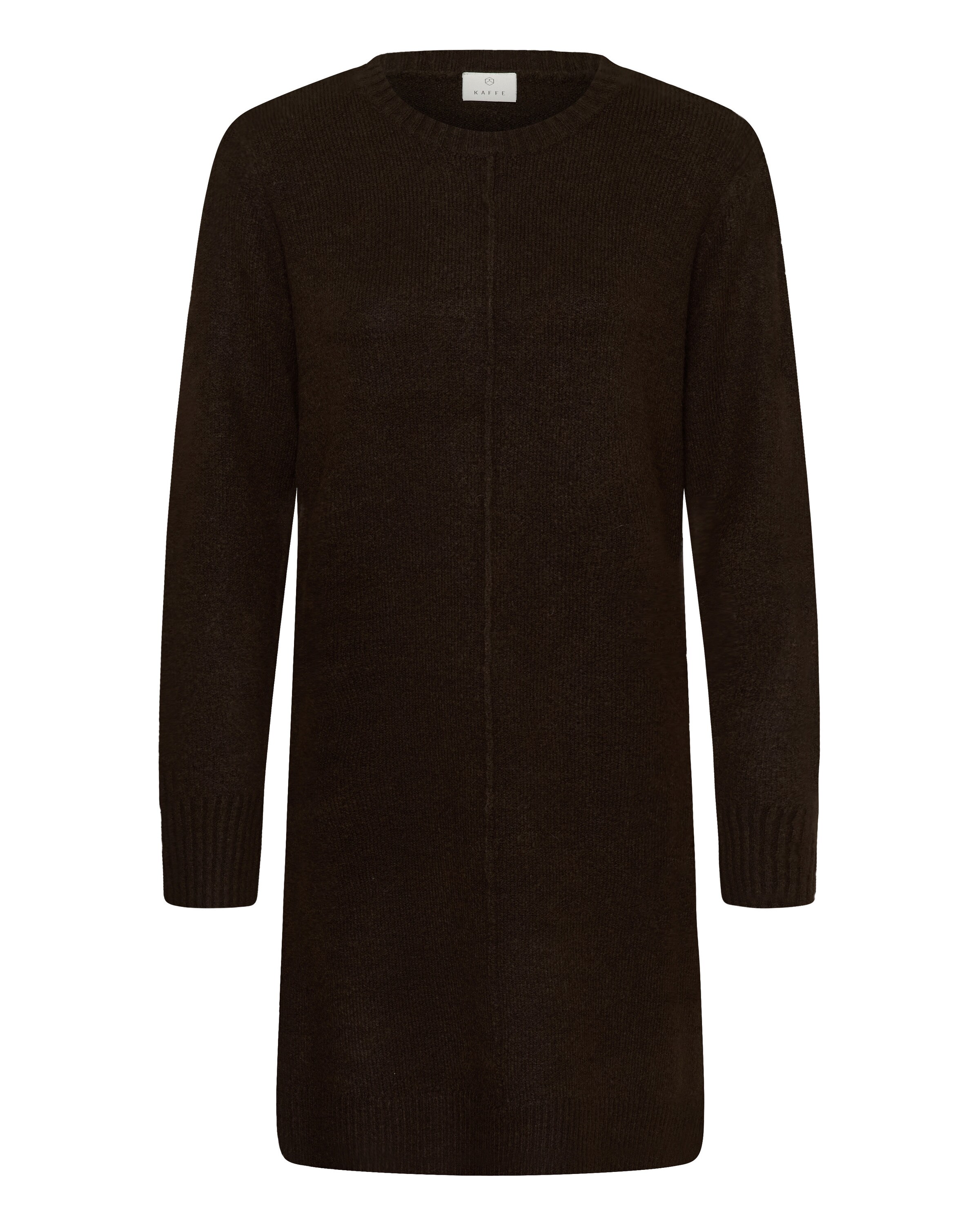 Kaffe Robes en maille 'iris' en L en cappuccino, Vue avec produit