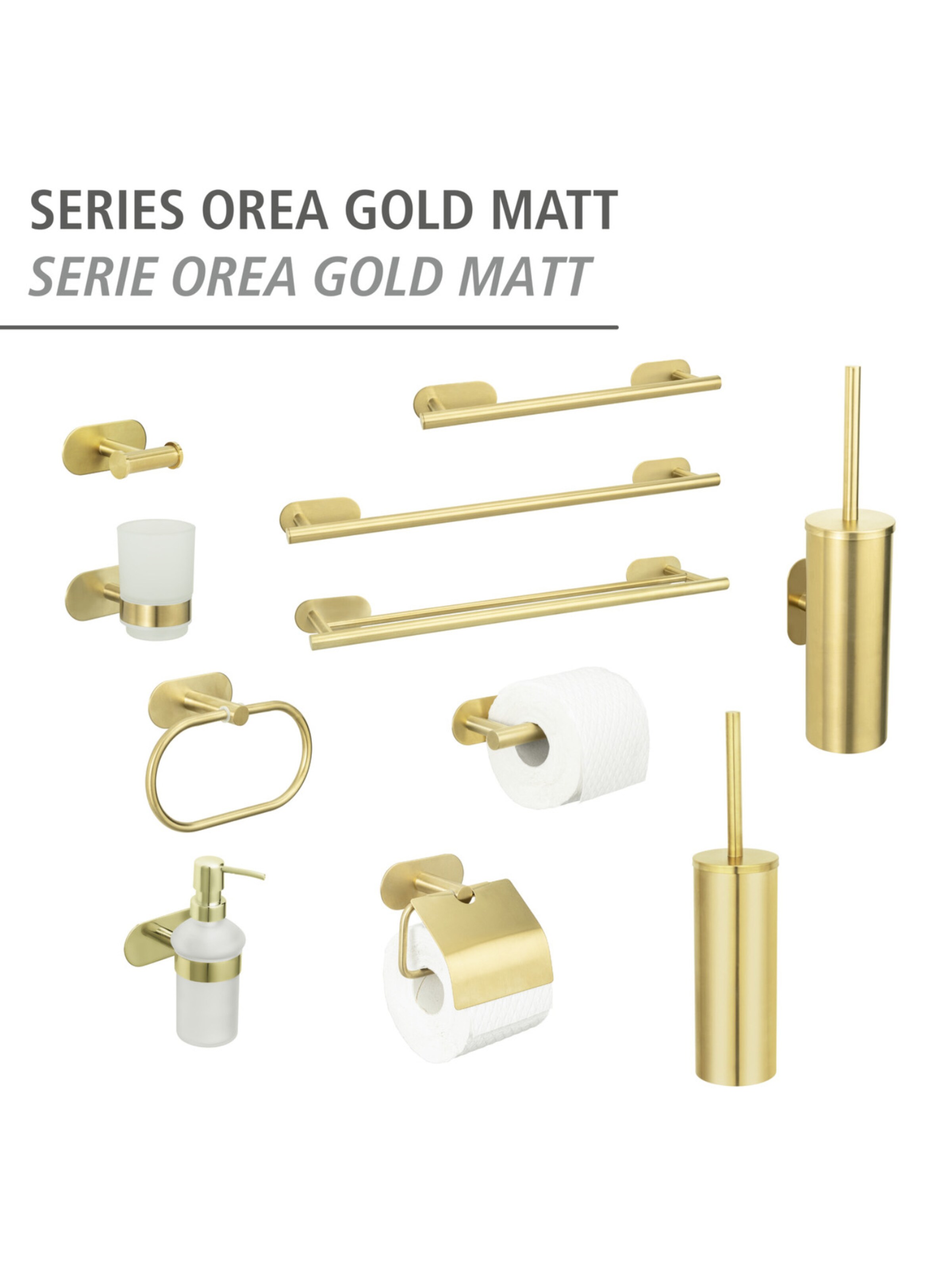 Wenko Toilet Accessories 'Orea' in Gold