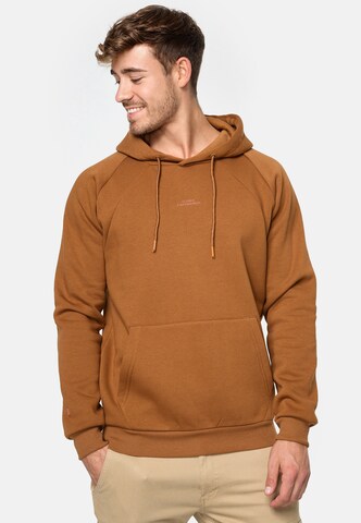 INDICODE JEANS Sweatshirt 'Virginia' in Brown: front