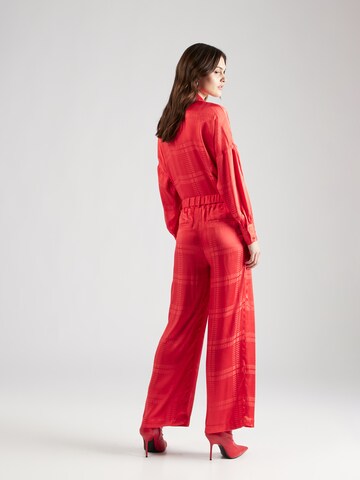 Soft Rebels Wide leg Broek 'Aida' in Rood