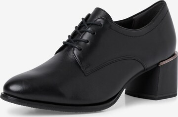 TAMARIS Обувки с връзки в чер�но: отпред