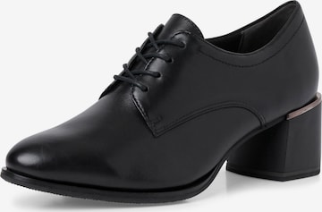 TAMARIS Δετό παπούτσι σε μαύρο: μπροστά