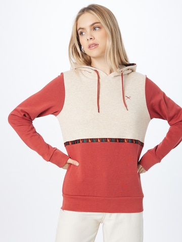 Iriedaily - Sweatshirt 'Hopi' em vermelho: frente