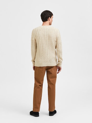 SELECTED HOMME Pullover 'Henry' in Beige