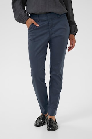 Kaffe Slimfit Hose in Schwarz: Vorderseite