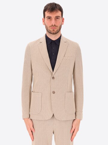 Distretto12 Regular fit Colbert 'ZERI' in Beige: voorkant