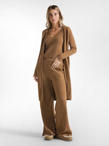 DEHA Wide leg Trousers in Brown: front