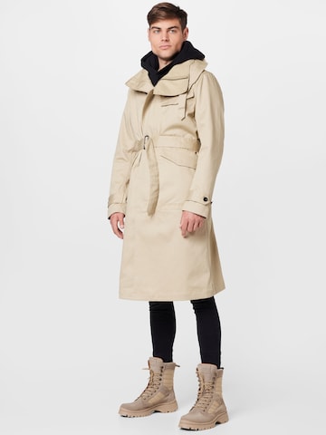 G-Star RAW Between-Seasons Coat in Beige: front