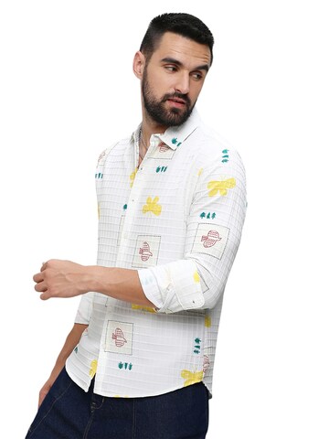 Campus Sutra Regular fit Overhemd 'Suzanna' in Wit