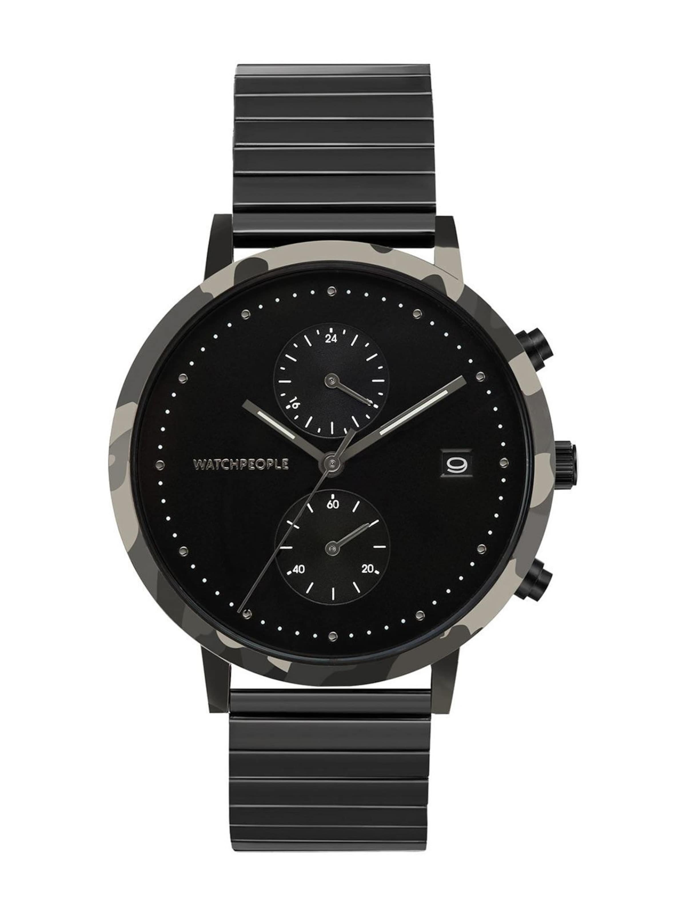WALTER GROPIUS Analog Watch 'COSMO CAMOUFLAGE FLEX' in Black: front