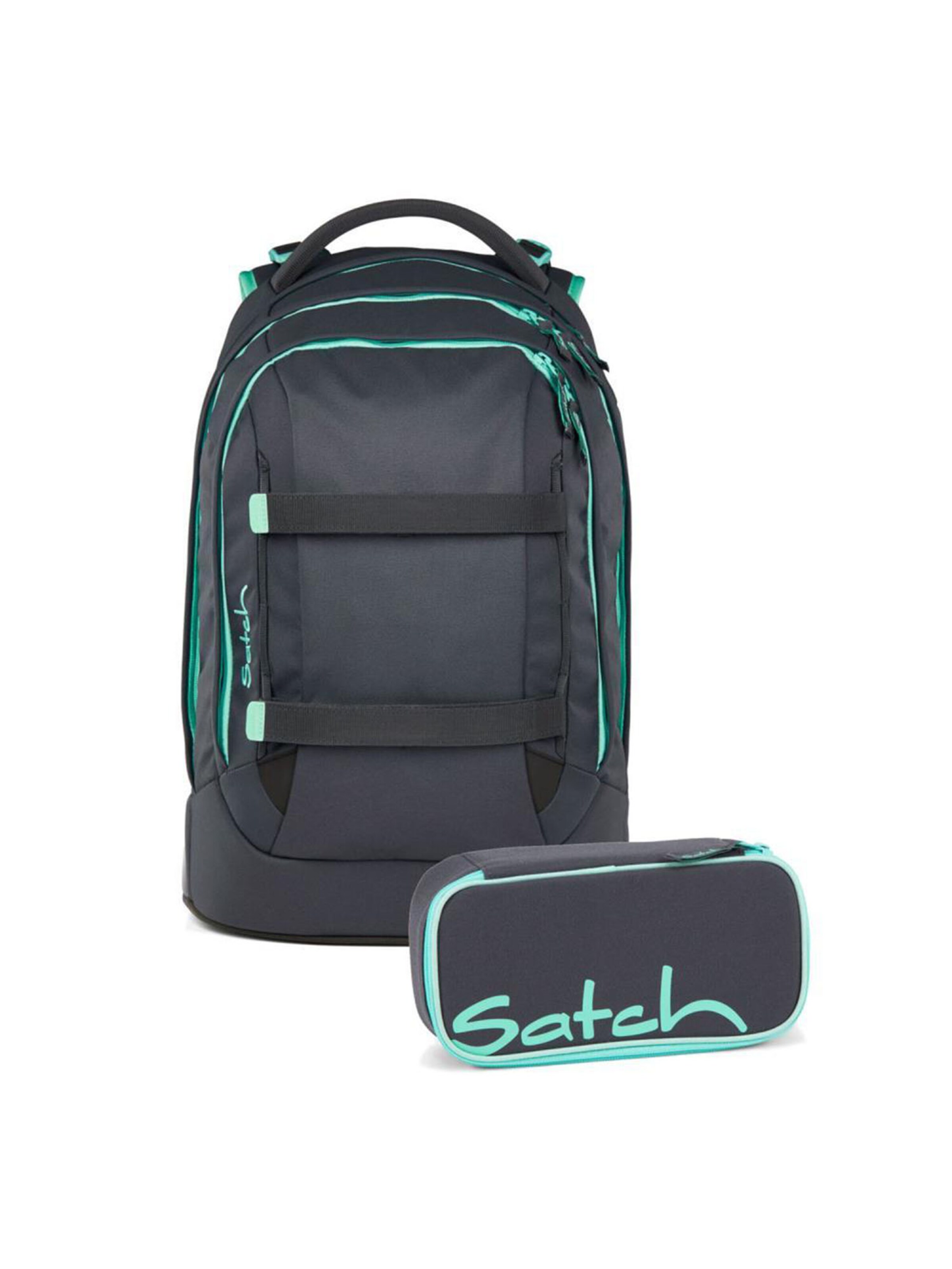 Satch Backpack in Grey: front