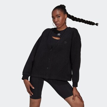 Veste en polaire 'Loungewear' ADIDAS ORIGINALS en noir : devant