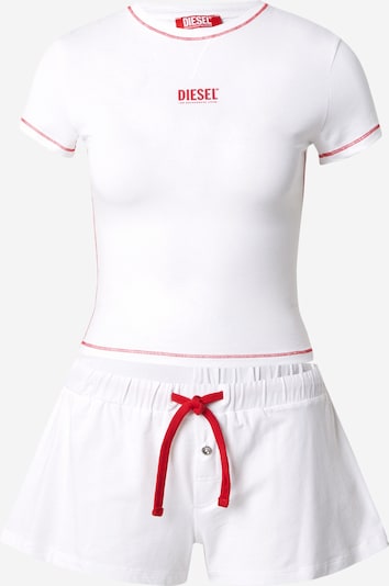 DIESEL Pyjama 'SYLVIE' in rot / weiß, Produktansicht
