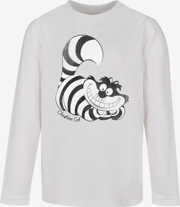 ABSOLUTE CULT Shirt 'Alice in Wonderland -Cheshire Cat' in Weiß: predná strana
