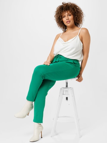 ONLY Carmakoma Regular Trousers 'Goldtrash' in Green