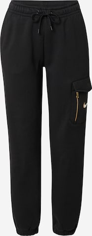 Nike Sportswear - Loosefit Calças em preto: frente