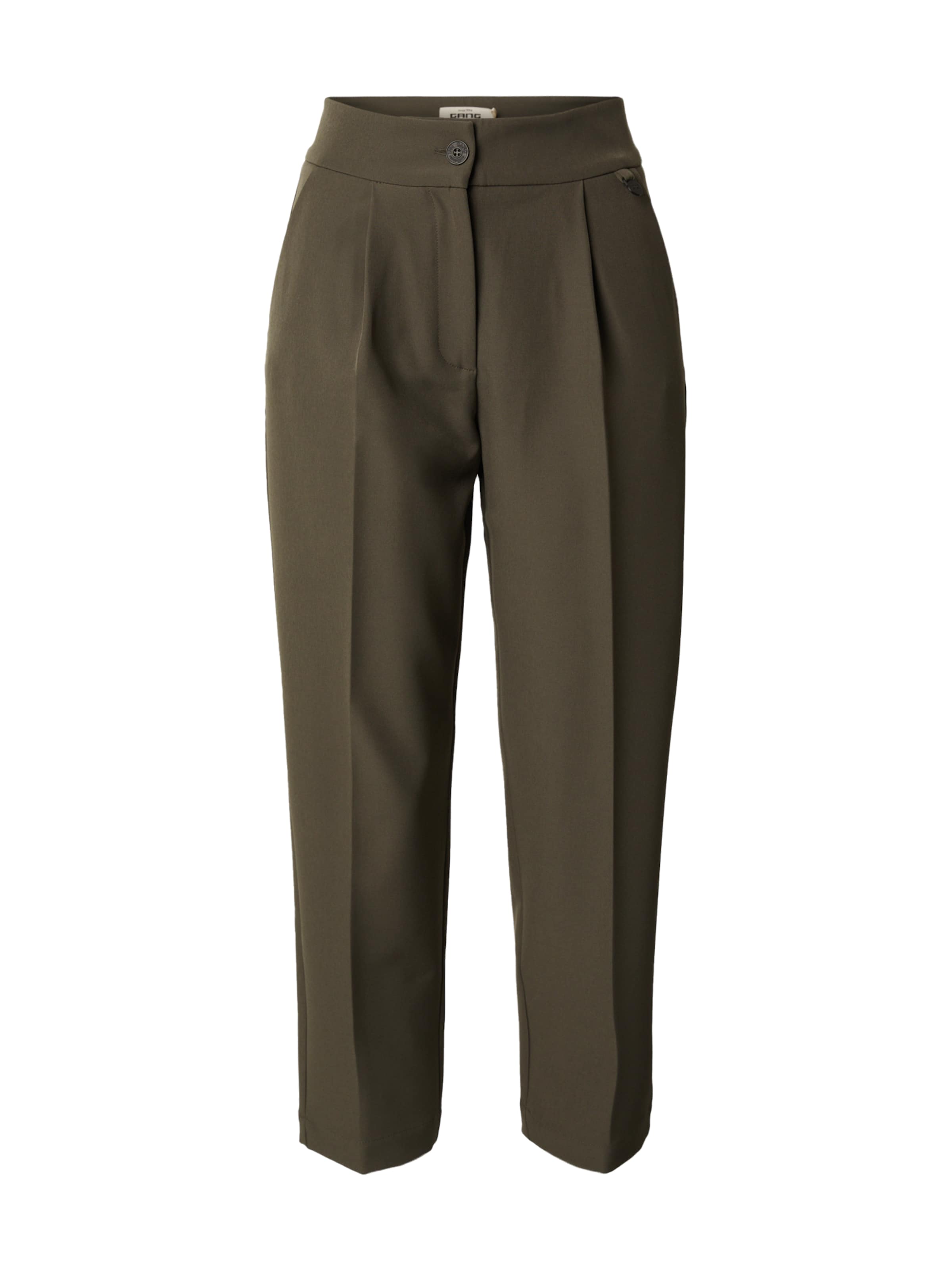 Gang Alt kitsenev Voltidega püksid 'Stella', värv roheline: eest vaates