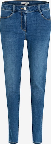 zils Morgan Piegulošs Džinsi: no priekšpuses