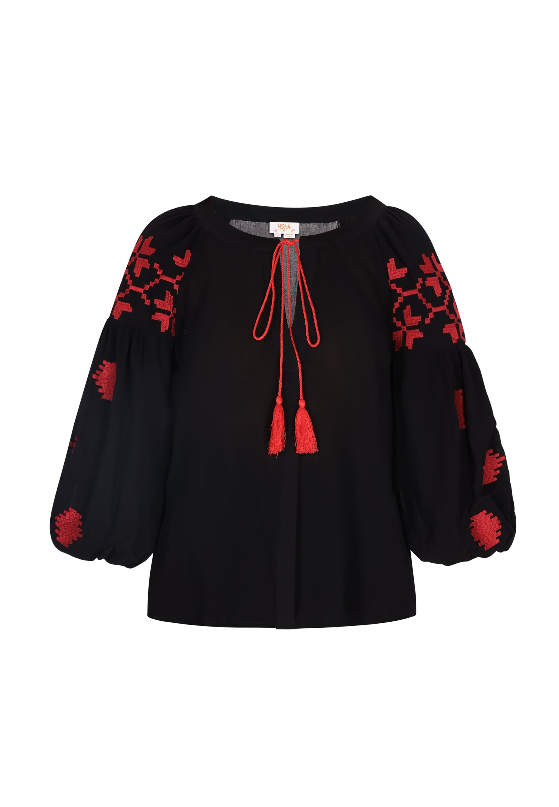 usha FESTIVAL Blus i svart: framsida