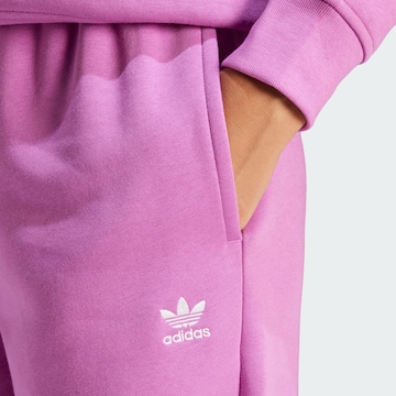 ADIDAS ORIGINALS Zwężany krój Spodnie 'Essentials' w kolorze fioletowy