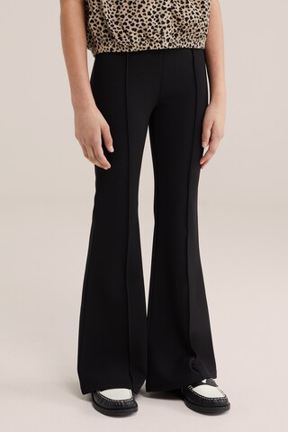 évasé Leggings WE Fashion en noir : devant