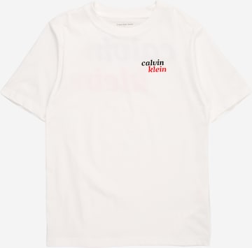 balta Calvin Klein Jeans Marškinėliai: priekis