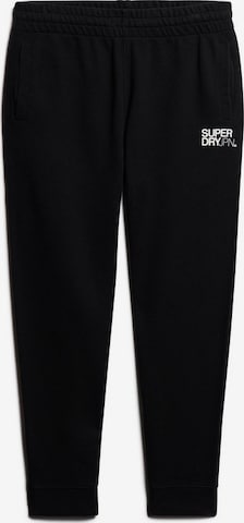 Superdry Tapered Pants in Black: front