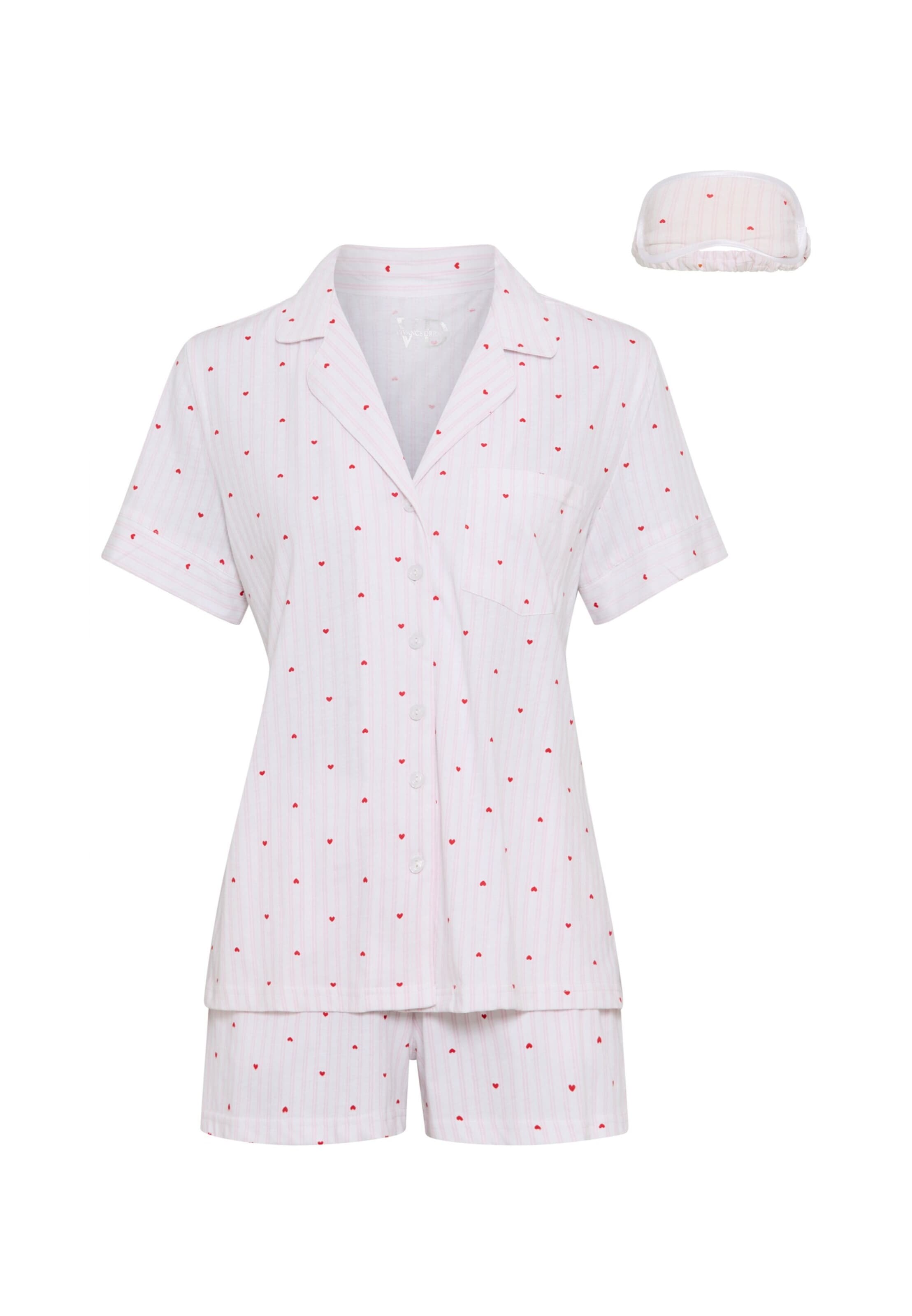 VIVANCE Korte pyjama in Wit: voorkant