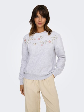 Sweat-shirt 'ONLSara' ONLY en gris : devant