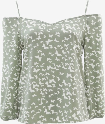 Awesome Apparel Blouse in Groen: voorkant