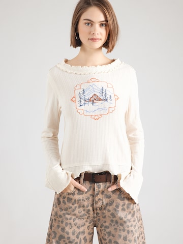 Maglietta 'THROUGH THE WOODS' di Free People in bianco: frontale