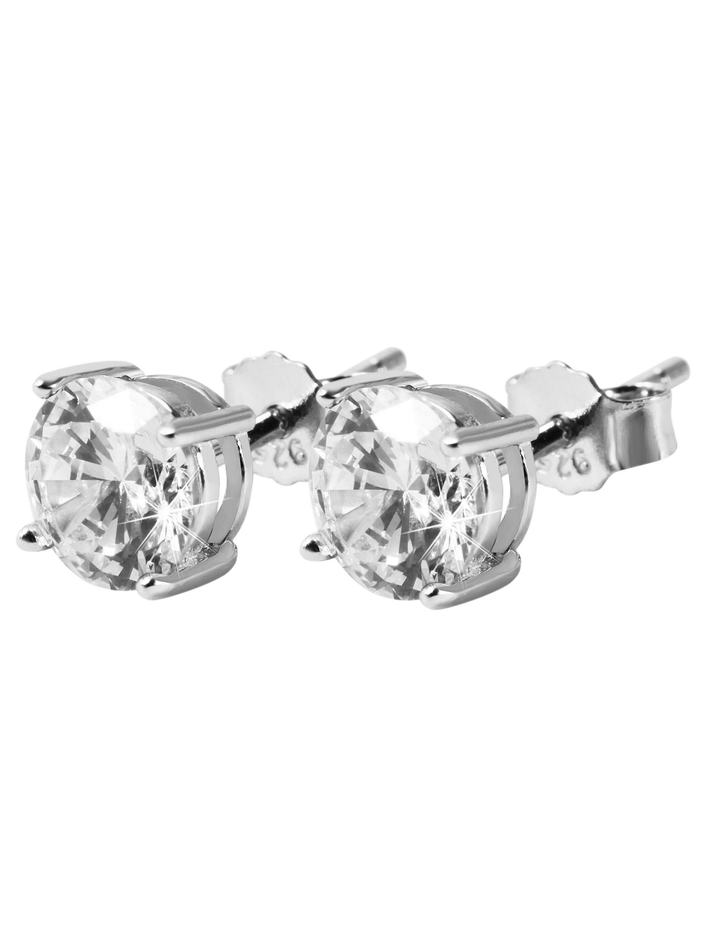 Akzent Earrings '"Sinti" aus 925 Sterlingsilber, rhodiniert, langlebig' in Silver