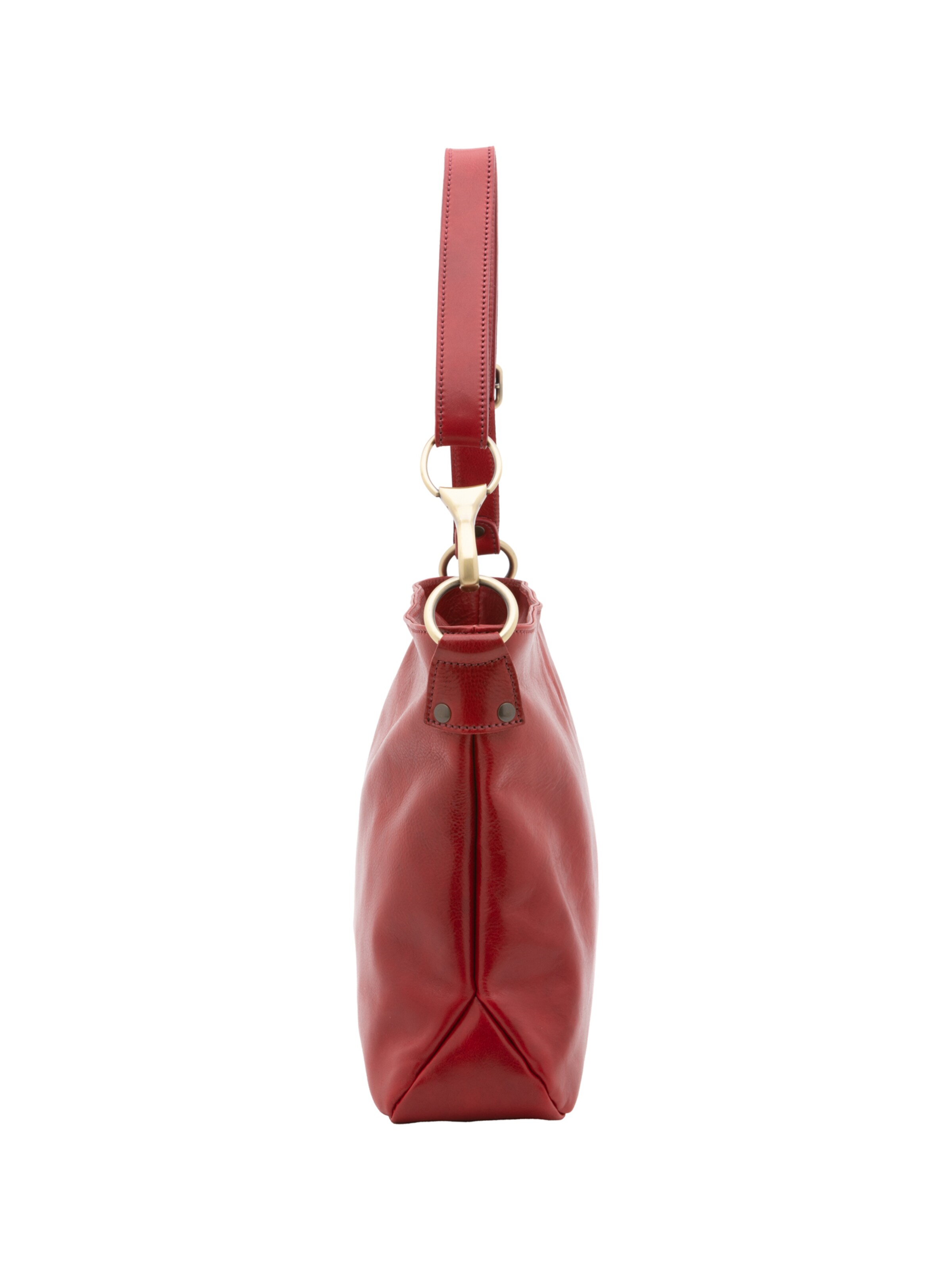 Borsa a spalla 'Borsa a Spalla Donna Pelle Vacchetta - Tracolla Regolabile e Zip' di I Fratelli in rosso