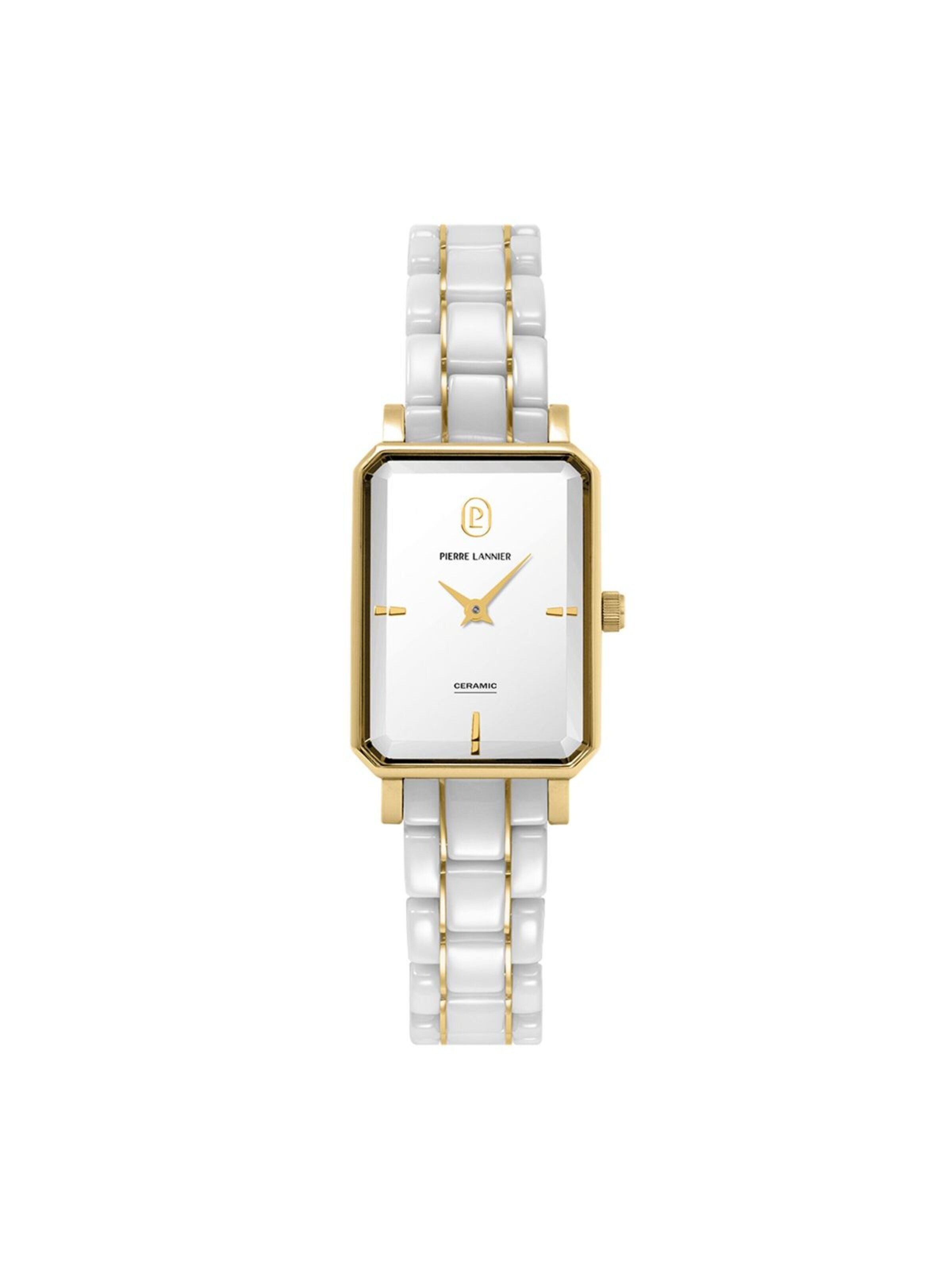 Montre à affichage analogique Pierre Lannier en blanc : devant