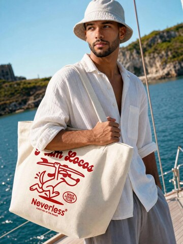 Neverless Beach Bag 'Surf Locos' in Beige