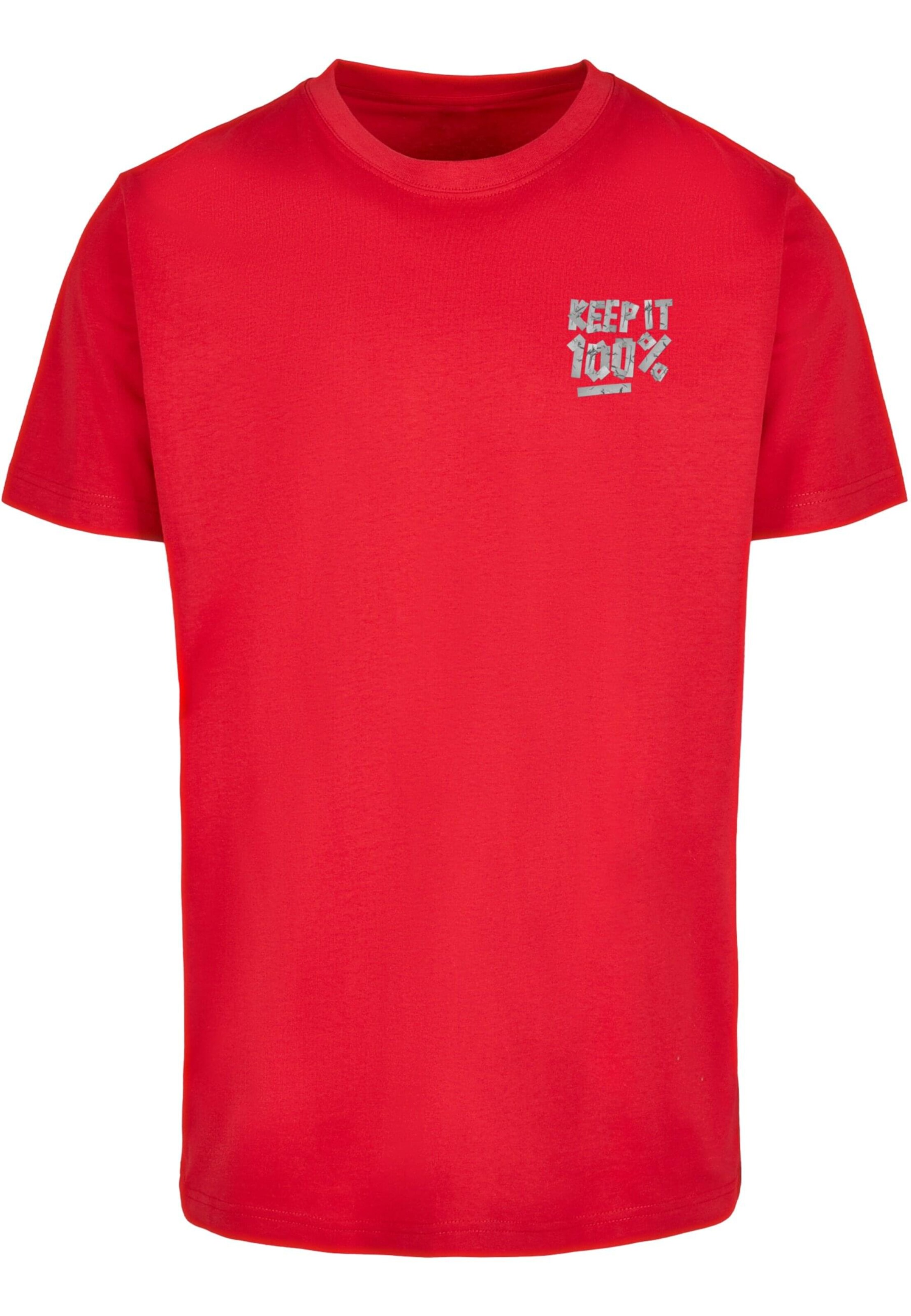 Mister Tee Shirt 'Keep It 100%' in Red: front