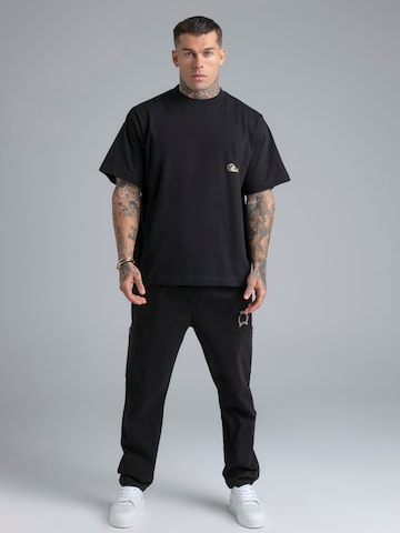 SikSilk Loose fit Cargo trousers in Black
