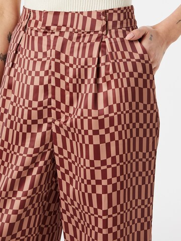 Missguided Wide leg Pleat-front trousers in Brown