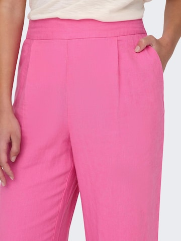 JDY Wide leg Pleat-front trousers 'Say' in Pink