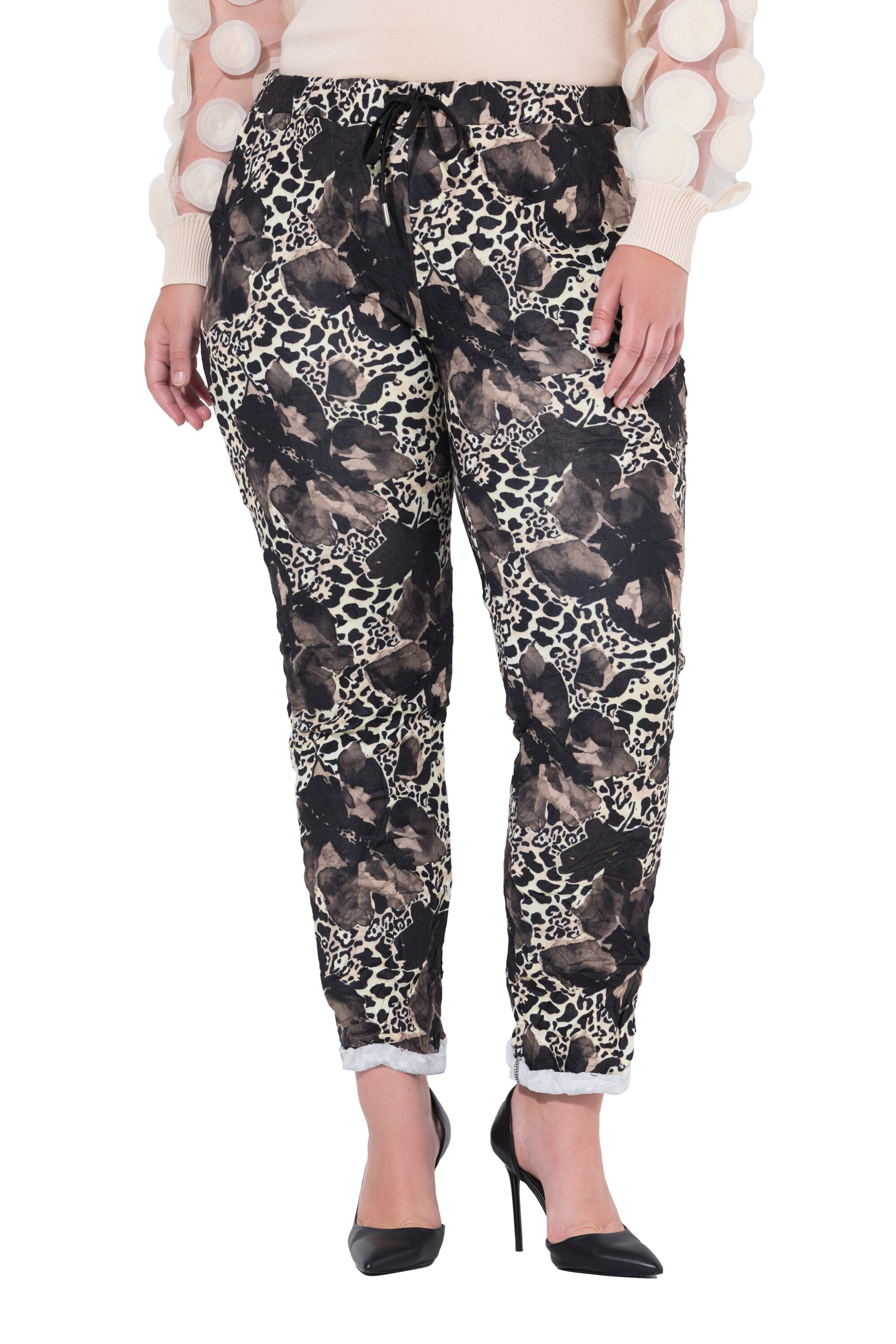 MIAMODA Slim fit Trousers in Black