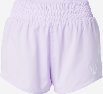 NIKE Normální Sportovní kalhoty 'ONE SWSH' – fialová: přední strana