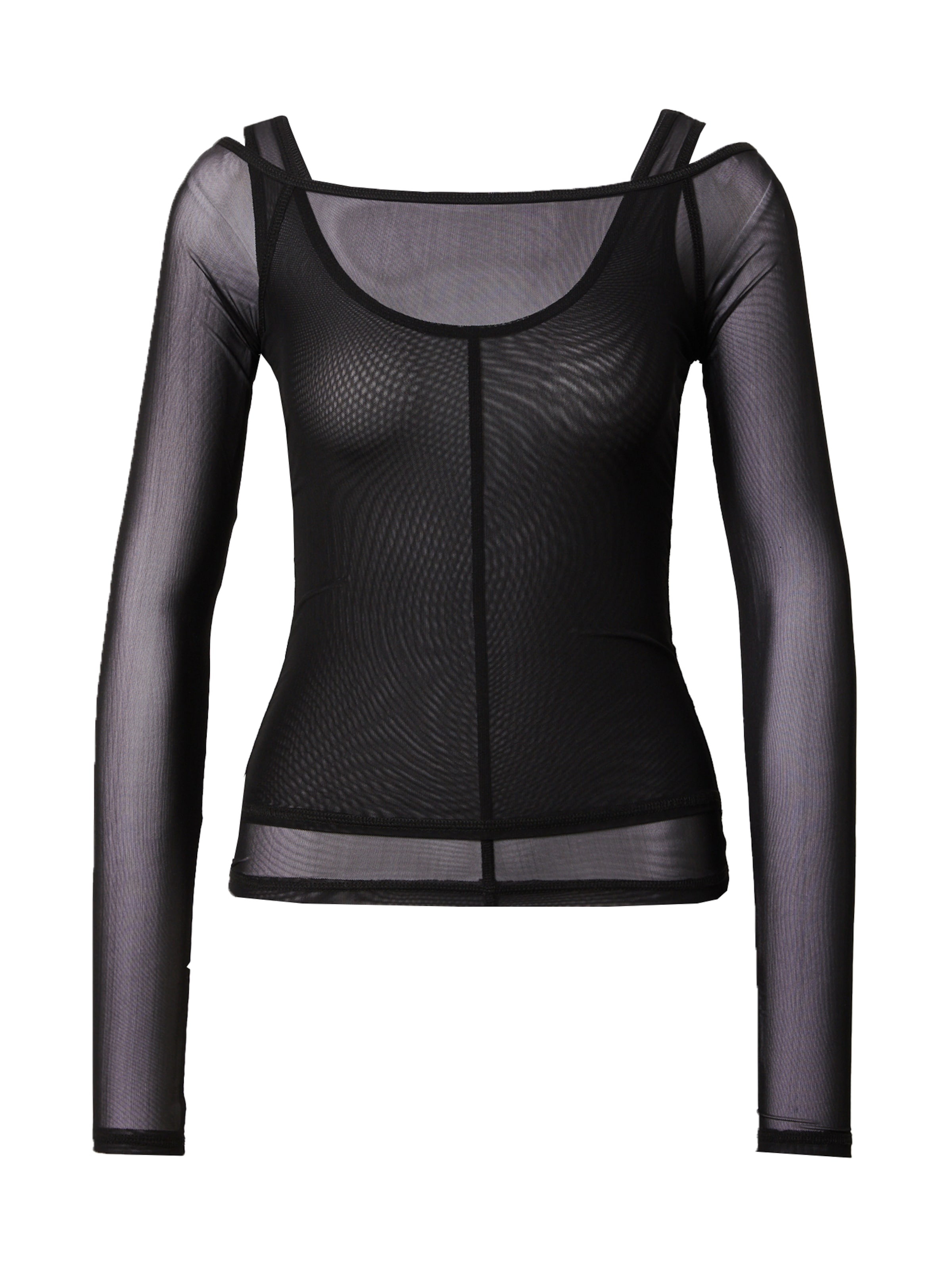 WEEKDAY Shirt in Black: front