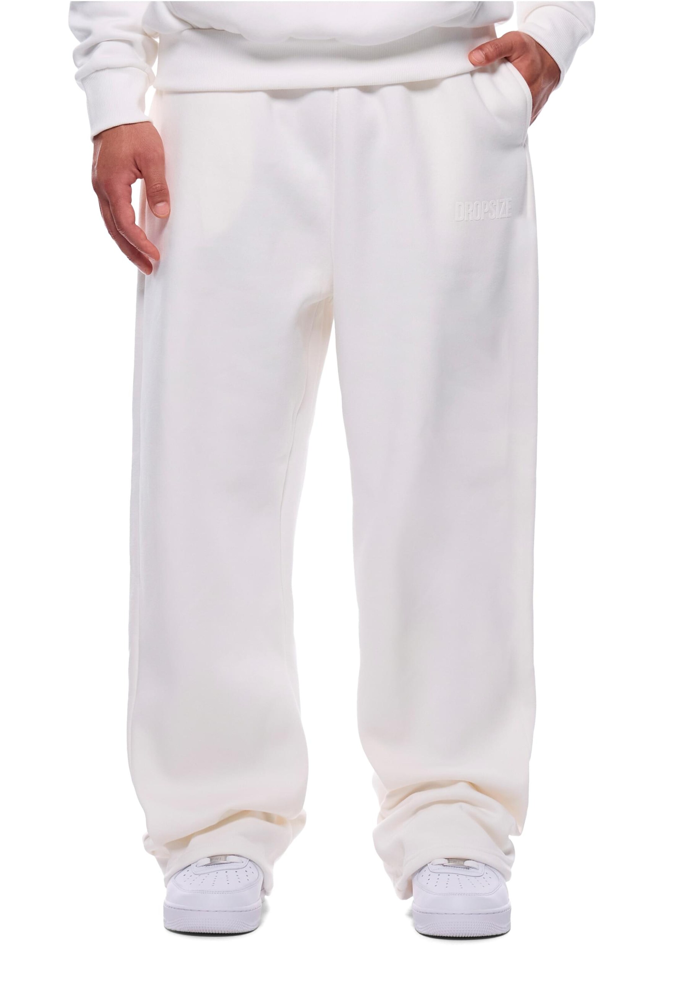 Dropsize Loosefit Broek in Wit: voorkant
