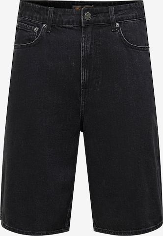 Only & Sons Loosefit Farkut 'ONSREMI' värissä musta: etupuoli