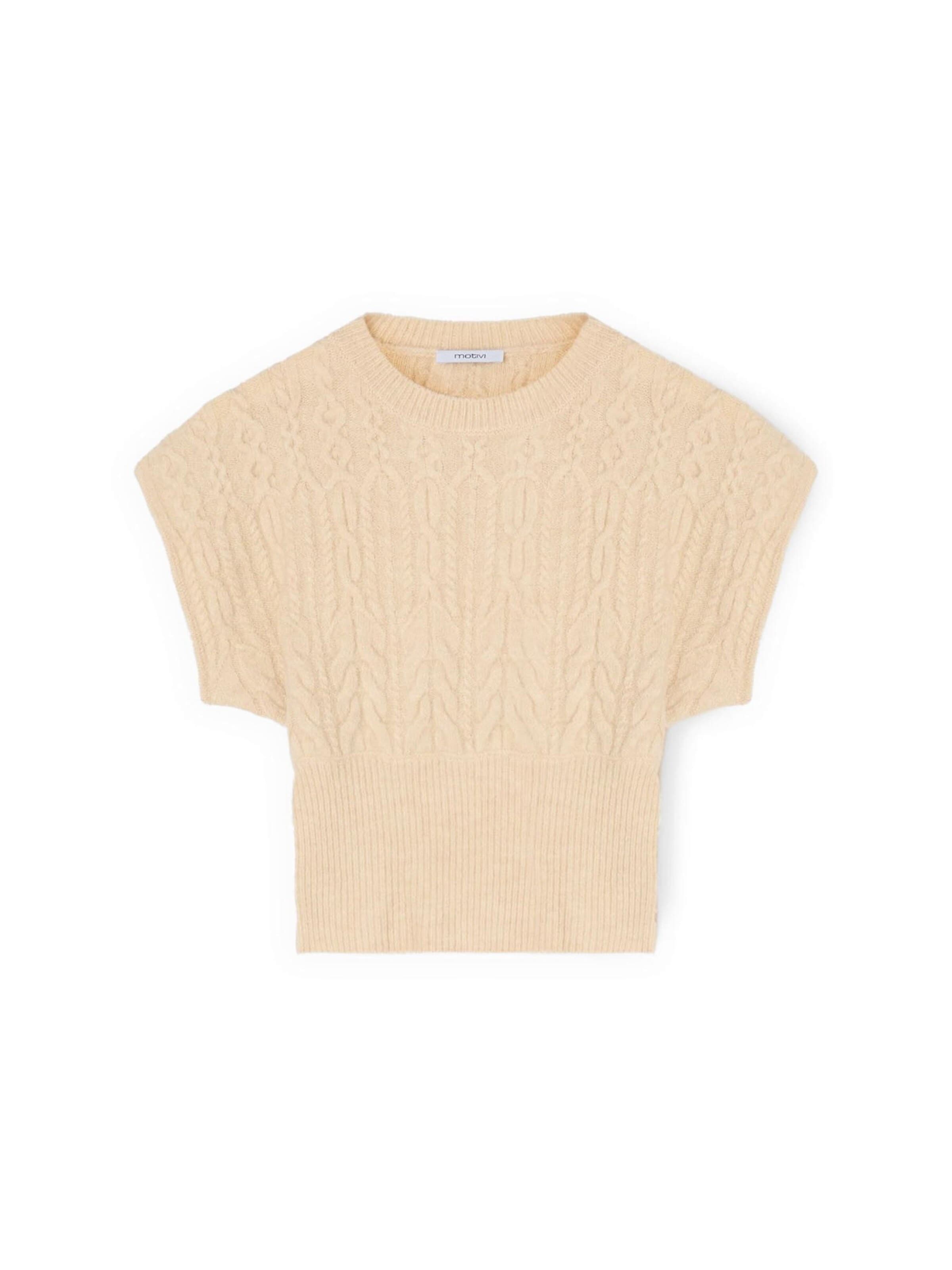 MOTIVI - Jersey en beige: frente