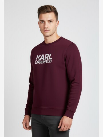 Sweat-shirt Karl Lagerfeld en rouge : devant
