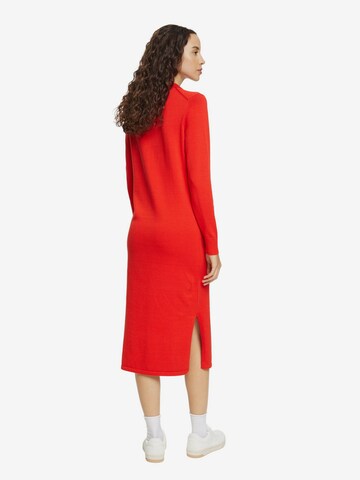 ESPRIT Gebreide jurk in Rood