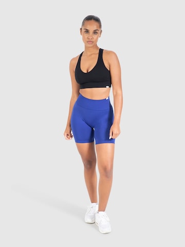 Smilodox Slimfit Sportbroek 'Amaze Scrunch' in Blauw
